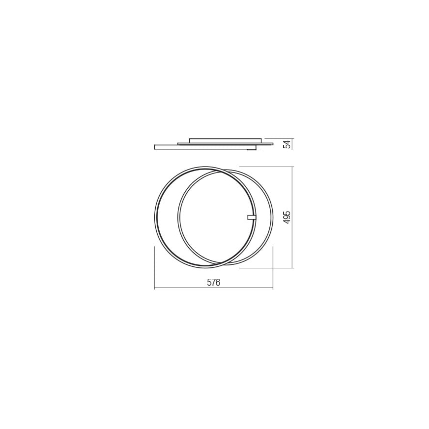 Redo 01-2660 - Plafonnier ARP LED/45W/230V noir