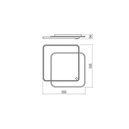 Redo 01-2662 - LED-Deckenleuchte ARP LED/55W/230V schwarz