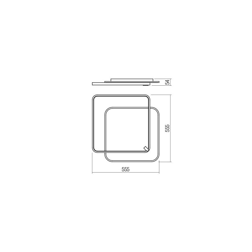 Redo 01-2662 - LED-Deckenleuchte ARP LED/55W/230V schwarz