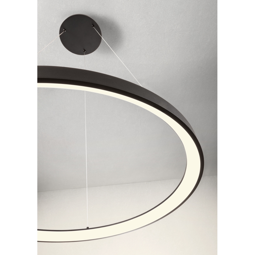 Redo 01-2677 - Lampadario a sospensione con filo LED dimmerabile ICONIC LED/60W/230V diametro 78 cm nero