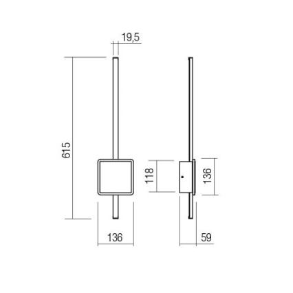 Redo 01-2696 - Applique murale LED DIAZ LED/20W/230V IRC 90 blanche
