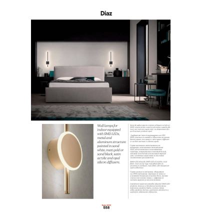 Redo 01-2696 - LED-Wandleuchte DIAZ LED/20W/230V CRI 90 weiß
