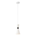 Redo 01-2709 - Lampadario a sospensione con filo KILT 1xE27/42W/230V diametro 12 cm bianco