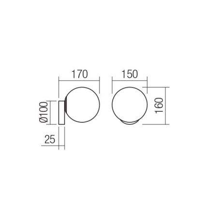 Redo 01-2713 - Applique VOLLEY 1xE14/28W/230V oro