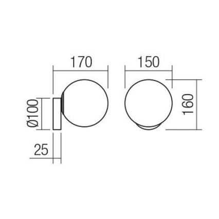 Redo 01-2714 - Applique murale VOLLEY 1xE14/28W/230V noir