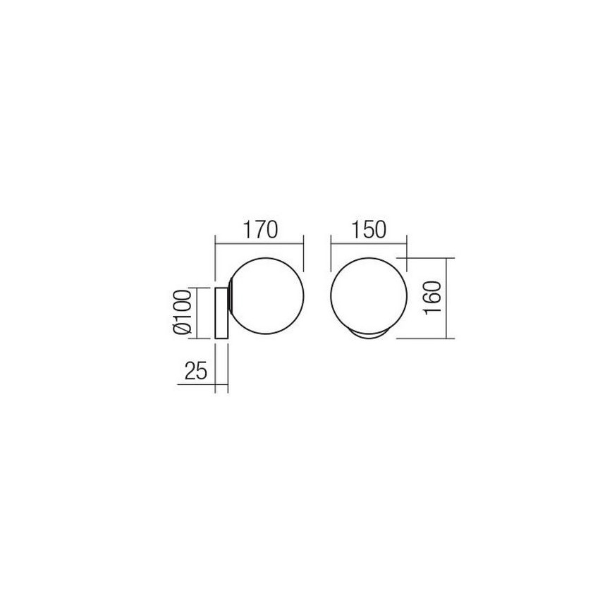 Redo 01-2714 - Applique murale VOLLEY 1xE14/28W/230V noir