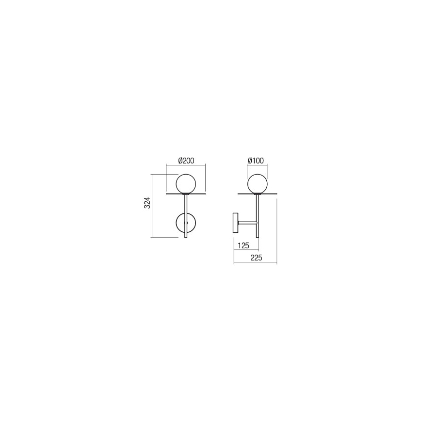 Redo 01-2725 - Applique murale PLATO 1xG9/10W/230V doré