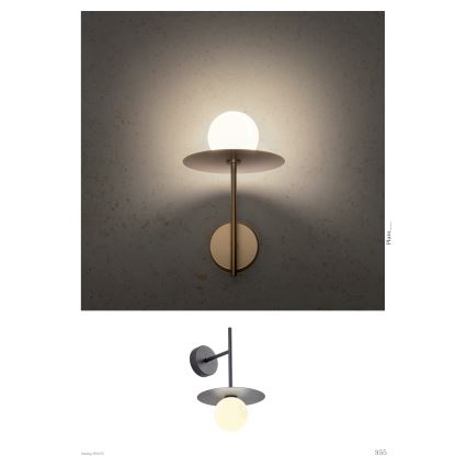 Redo 01-2725 - Wandleuchte PLATO 1xG9/10W/230V golden