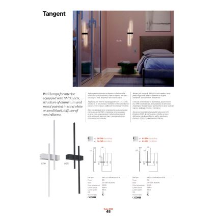 Redo 01-2745 - Applique murale TANGENT LED/13W/230V IRC 90 noire