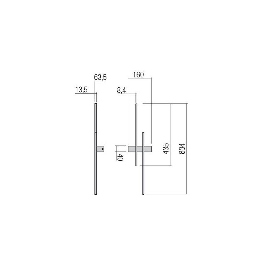 Redo 01-2746 - Applique murale LED TANGENT LED/13W/230V IRC 90 blanc