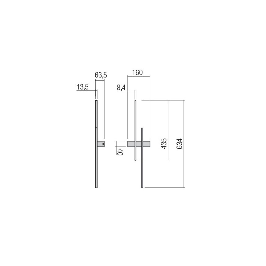 Redo 01-2747 - Applique murale LED TANGENT LED/13W/230V IRC 90 noire