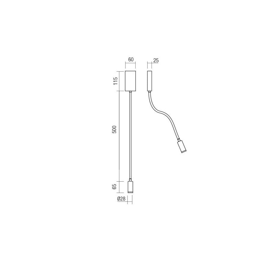 Redo 01-2754 - Applique a LED WALLIE LED/3W/230V USB CRI 90 bianco