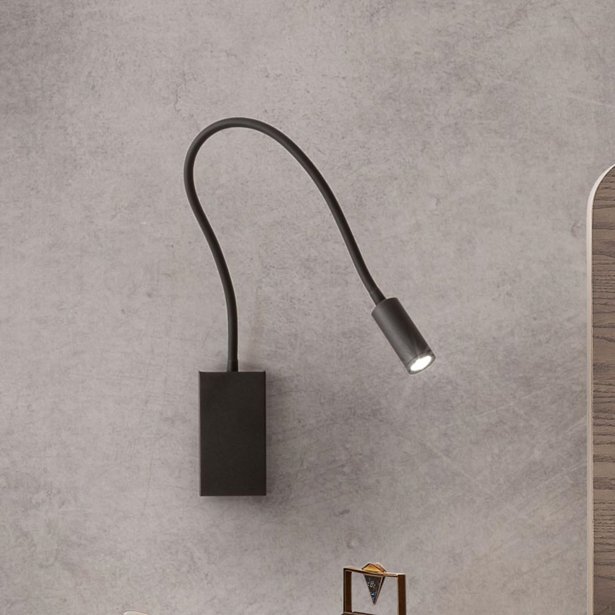 Redo 01-2755 - Applique a LED WALLIE LED/3W/230V USB CRI 90 nero