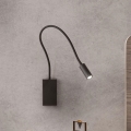 Redo 01-2755 - LED-Wandlampe WALLIE LED/3W/230V USB CRI 90 schwarz
