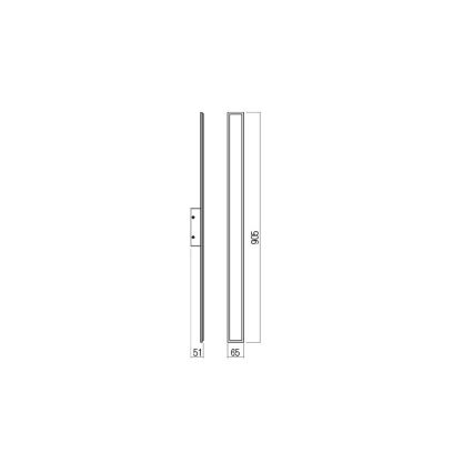 Redo 01-2769 - LED-Wandleuchte WAPI LED/23W/230V 90,5 cm schwarz