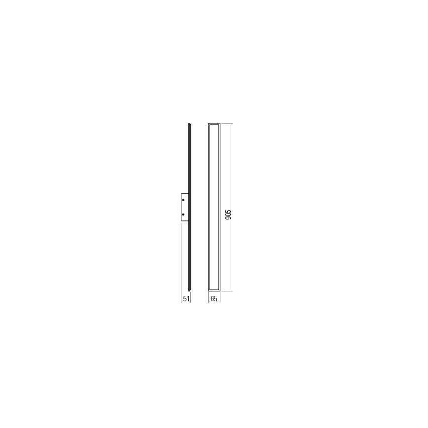 Redo 01-2769 - LED-Wandleuchte WAPI LED/23W/230V 90,5 cm schwarz