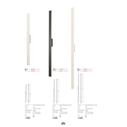 Redo 01-2770 - Lampada da parete WAPI a LED 30W/230V, 119 cm, bianca