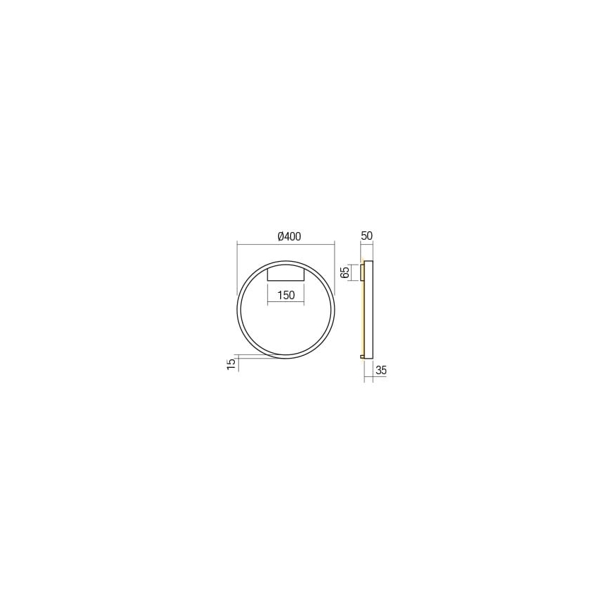 Redo 01-2817 - Applique a LED dimmerabile FEBE LED/24W/230V oro
