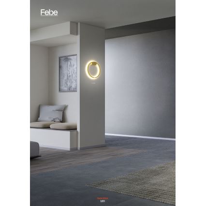 Redo 01-2819 - Applique murale LED dimmable FEBE LED/24W/230V noire