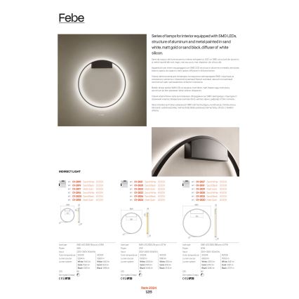 Redo 01-2819 - Applique murale LED dimmable FEBE LED/24W/230V noire