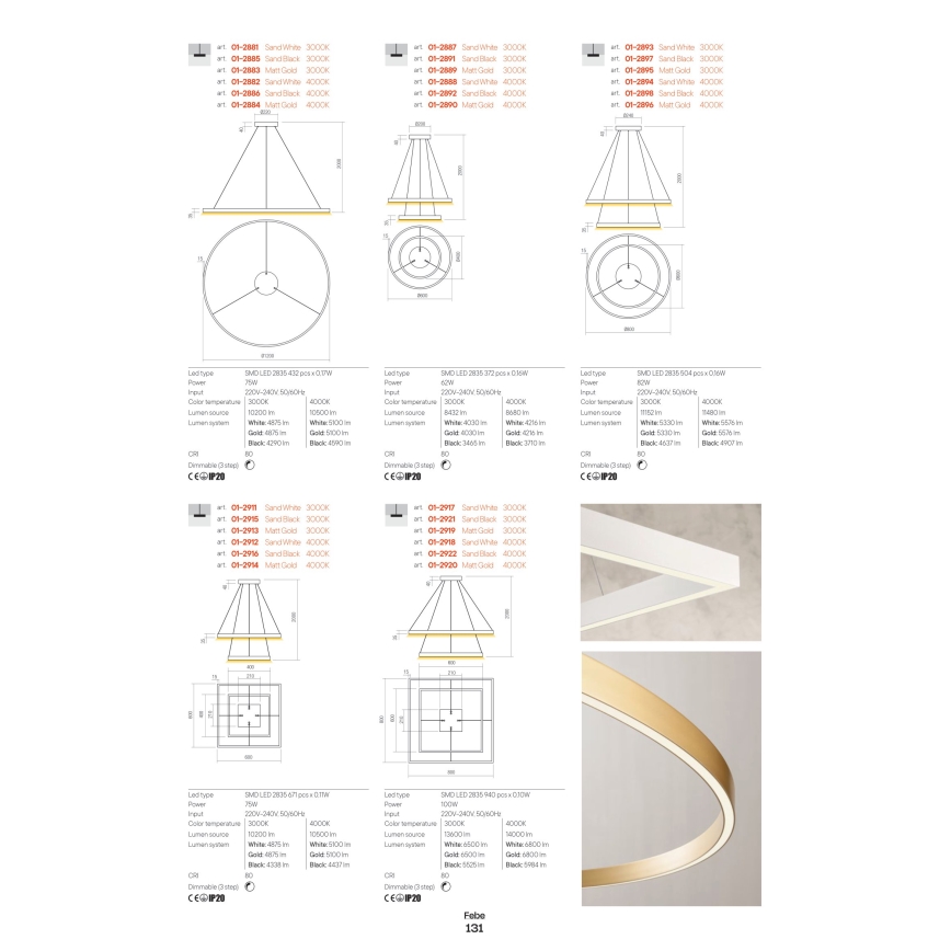 Redo 01-2819 - Applique murale LED dimmable FEBE LED/24W/230V noire