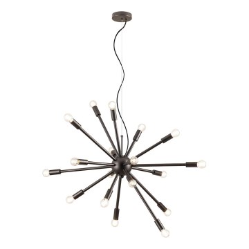 Redo 01-2936 - Lampadario a sospensione con filo STELLAR 18xE14/25W/230V nero