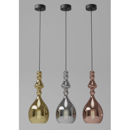 Redo 01-2938 - Lampadario a sospensione su cavo AMBIX 1xE27/42W/230V Ø 18 cm grigio