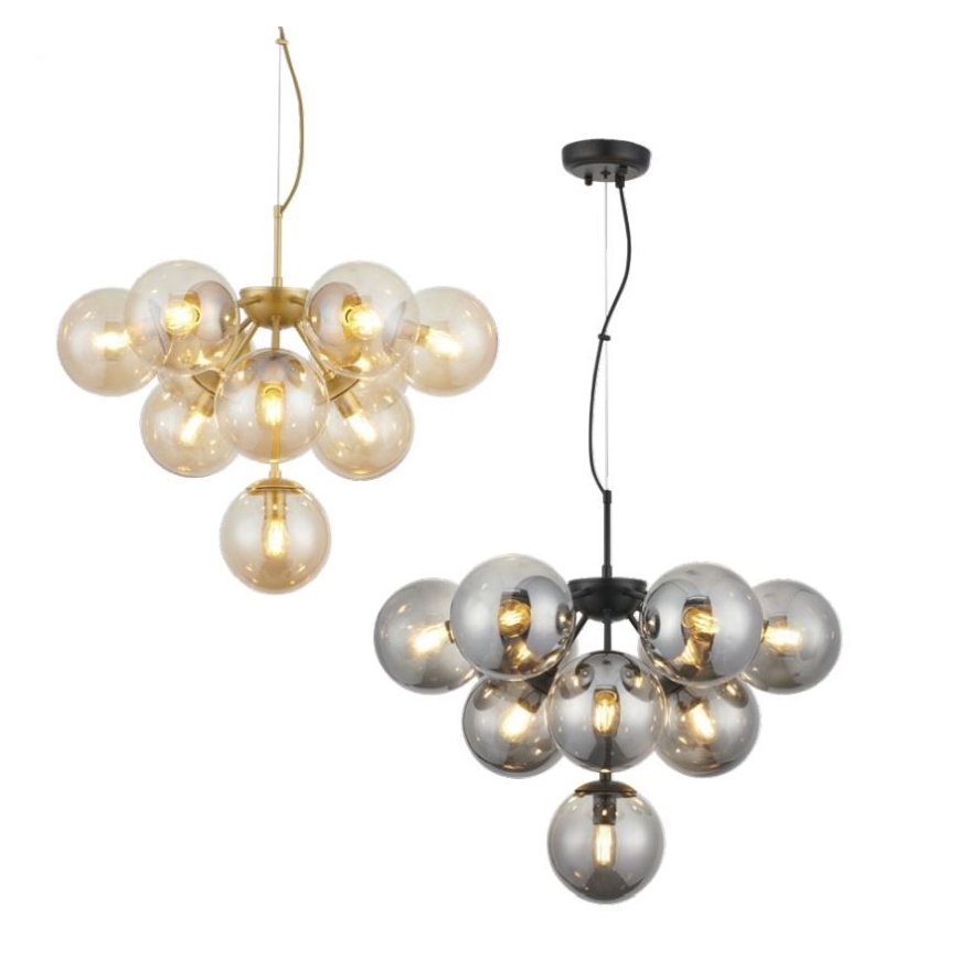 Redo 01-2940 - Lampadario a sospensione con filo AGAPE 10xE14/28W/230V oro