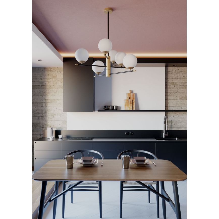 Redo 01-2950 - Lampadario a sospensione con supporto rigido ESSENTIAL 6xE14/28W/230V