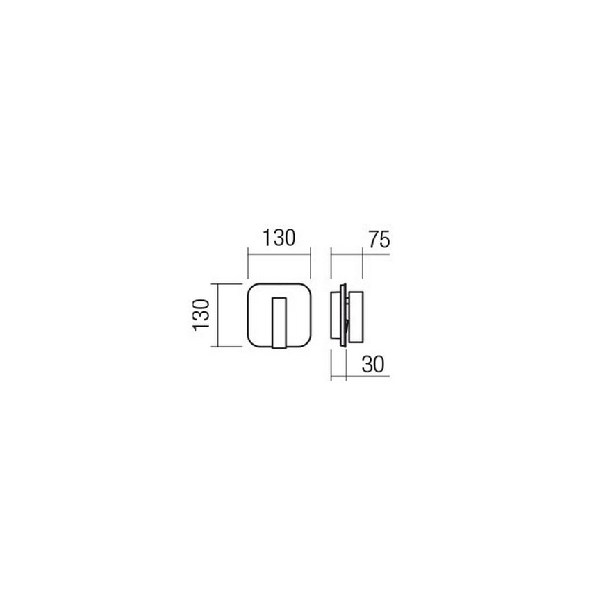 Redo 01-2977 - Lampada da parete LED QUDA LED/6W/230V + LED/3W 3000K CRI 90 dorata