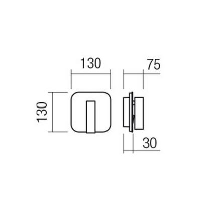 Redo 01-2978 - Lampada da parete LED QUDA LED/6W/230V + LED/3W 3000K CRI 90 USB cromo opaco
