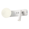 Redo 01-2991 - Applique murale LED OASIS LED/3W/230V + 1xG9/10W USB IRC 90 blanche