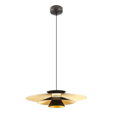 Redo 01-3001 - LED-Pendelleuchte mit Kabelaufhängung FARGO LED/16,5W/230V CRI 90 Ø 50 cm schwarz/gold