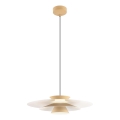 Redo 01-3003 - LED-Pendelleuchte mit Seilabhängung FARGO LED/16,5W/230V CRI 90 Ø 50 cm beige/weiß