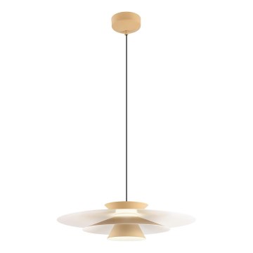 Redo 01-3003 - LED-Pendelleuchte mit Seilabhängung FARGO LED/16,5W/230V CRI 90 Ø 50 cm beige/weiß