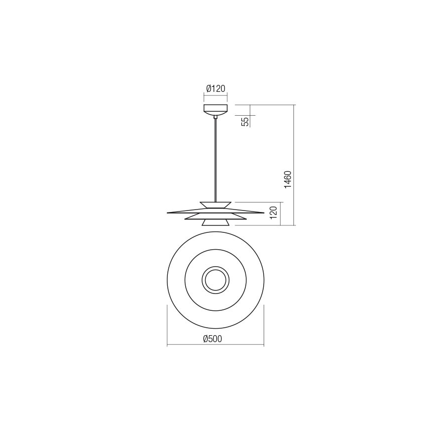 Redo 01-3003 - Suspension LED sur câble FARGO LED/16,5W/230V CRI 90 Ø 50 cm beige/blanc