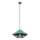 Redo 01-3006 - Suspension sur câble GRILL 1xE27/42W/230V Ø 39,6 cm noir/turquoise