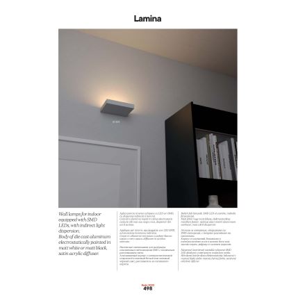 Redo 01-3016 - Applique murale LED LAMINA 2xLED/15W/230V CRI 90 noire