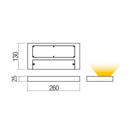 Redo 01-3016 - Applique murale LED LAMINA 2xLED/15W/230V CRI 90 noire