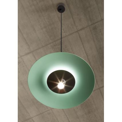 Redo 01-3019 - LED-Hängeleuchte an Stahlseil LARS LED/14W/230V + LED/10W Ø 60 cm CRI 90 grün