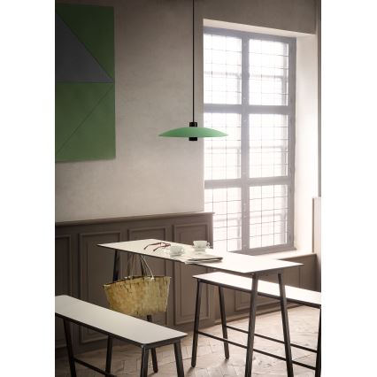 Redo 01-3019 - Suspension LED sur câble LARS LED/14W/230V + LED/10W Ø 60 cm CRI 90 vert