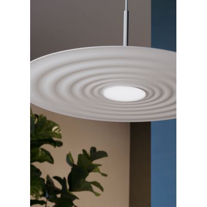 Redo 01-3044 - LED-Hängeleuchte LAKE mit Seilaufhängung, 13 W, 230 V, Ra 90, Ø 50 cm, weiß