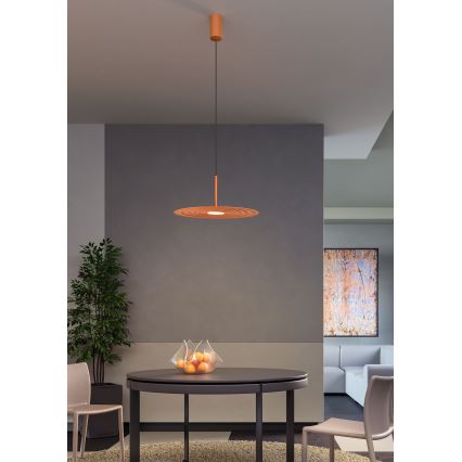 Redo 01-3045 - Suspension LED sur câble LAKE, 13 W / 230 V, IRC 90, Ø 50 cm, orange