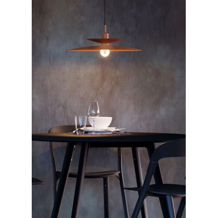 Redo 01-3049 - Lampadario a sospensione con cavo GUNNAR 1x E27/42W/230V diam. 50 cm arancione
