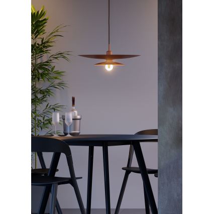 Redo 01-3049 - Lampadario a sospensione con cavo GUNNAR 1x E27/42W/230V diam. 50 cm arancione