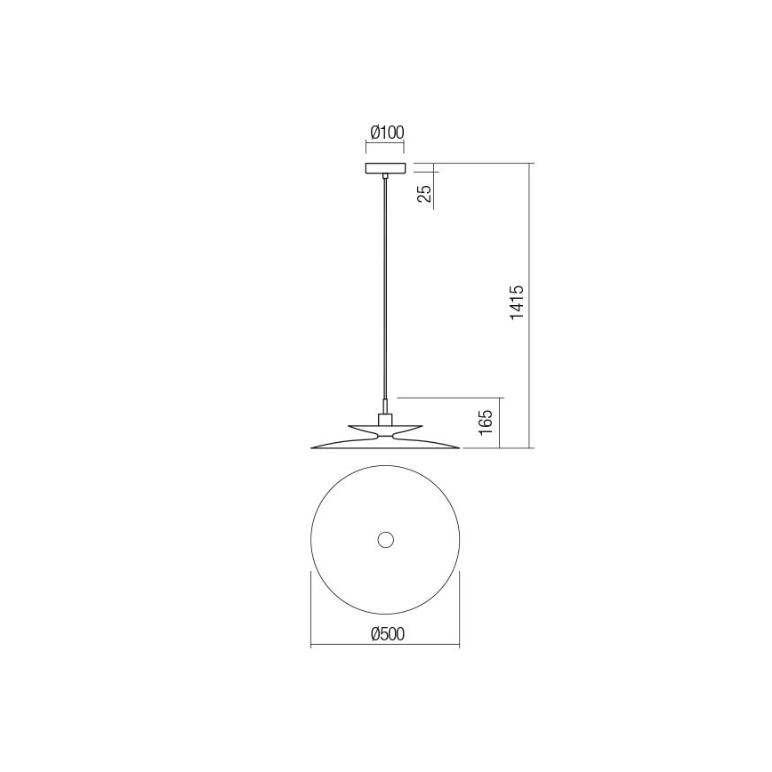 Redo 01-3050 - Suspension sur câble GUNNAR 1xE27/42W/230V Ø 50 cm, vert