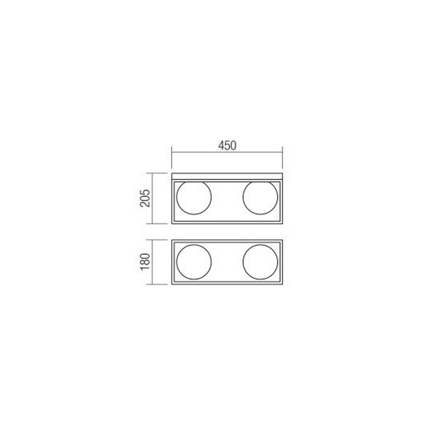 Redo 01-3054 - Plafonnier ZODIAC 2xE14/28W/230V