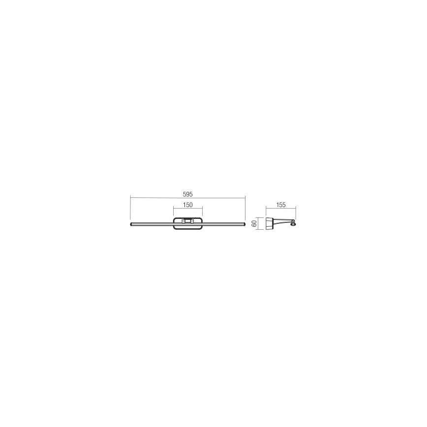 Redo 01-3085 - Lampe LED pour tableau STEAM LED/12W/230V 59,5 cm blanche