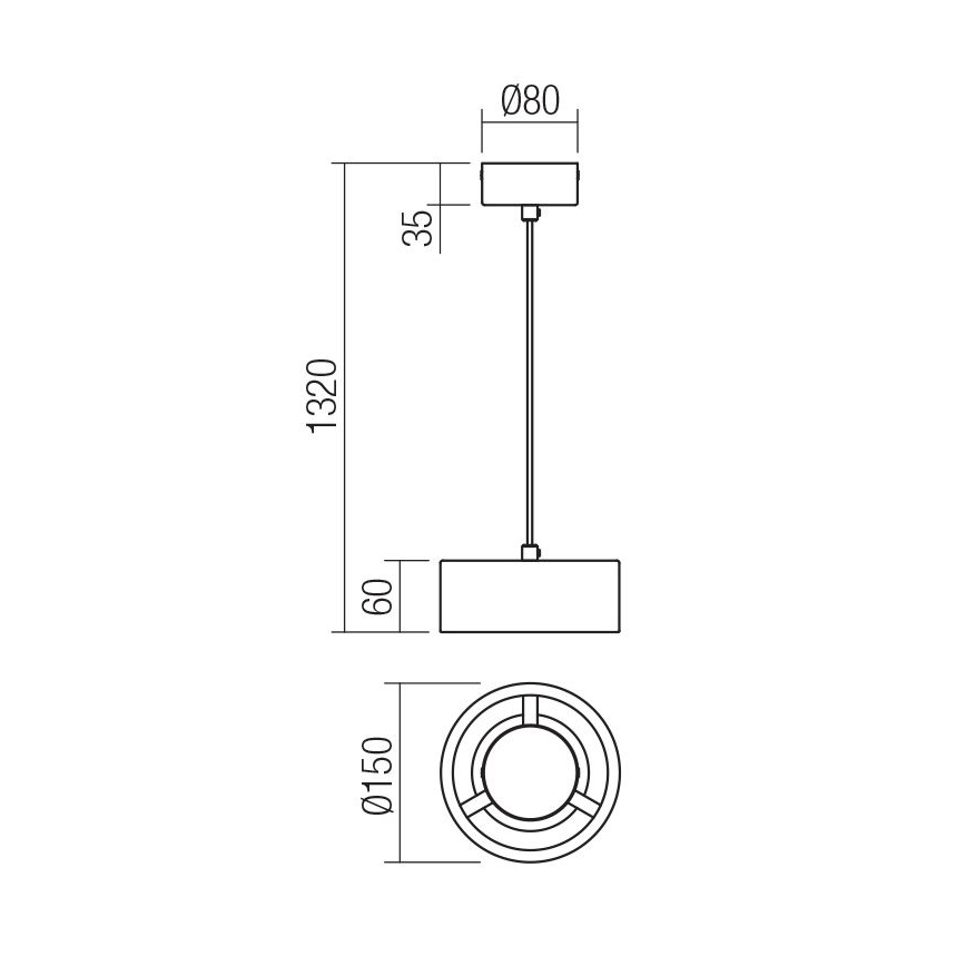 Redo 01-3099 - LED-Hängeleuchte PUNKT LED/6W/230V d 15 cm weiß