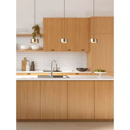 Redo 01-3100 - Lampadario LED a sospensione con filo PUNKT LED/6W/230V diametro 15 cm ottone
